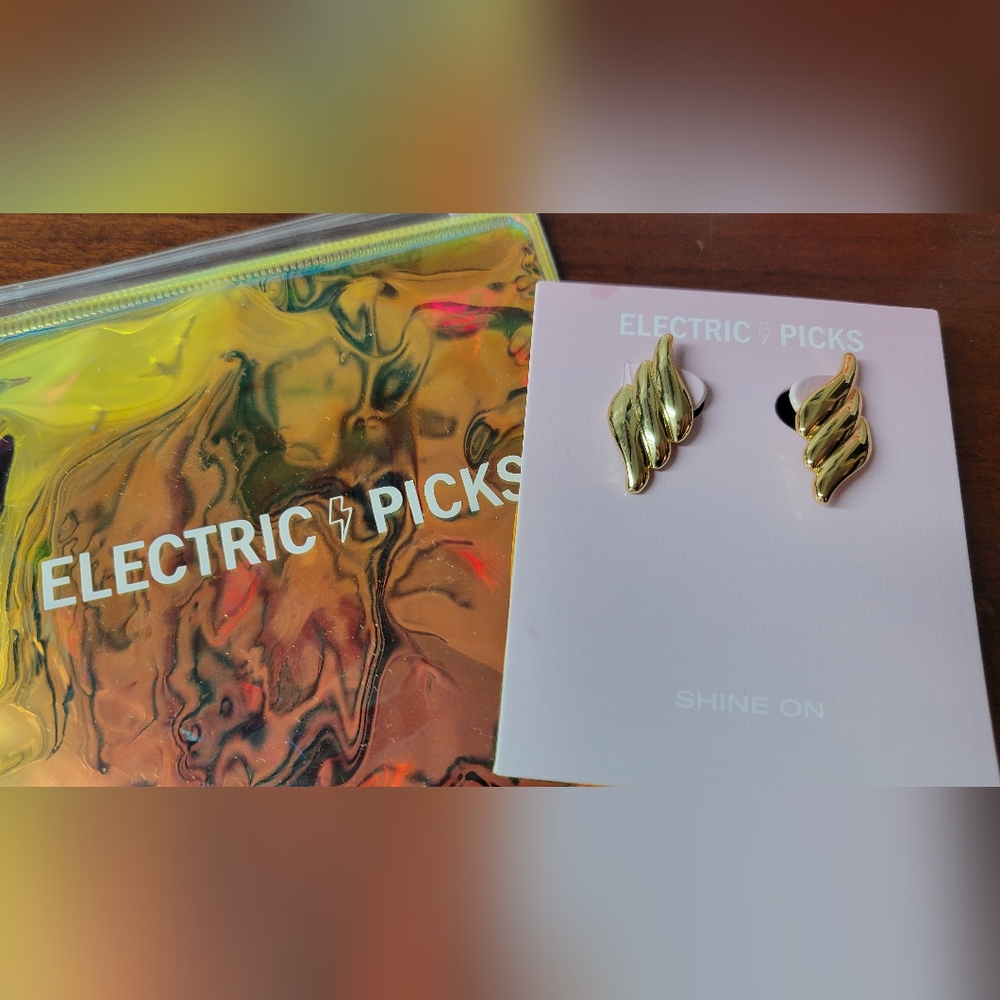Electric Picks 14k Gold Earrings